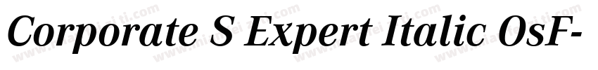 Corporate S Expert Italic OsF字体转换